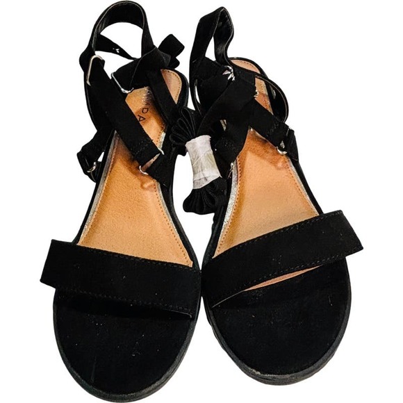 NWOT Rampage RAM-Henna Gladiator Style Ankle Wrap Heeled Sandals Women's Sz 8M - Picture 3 of 9